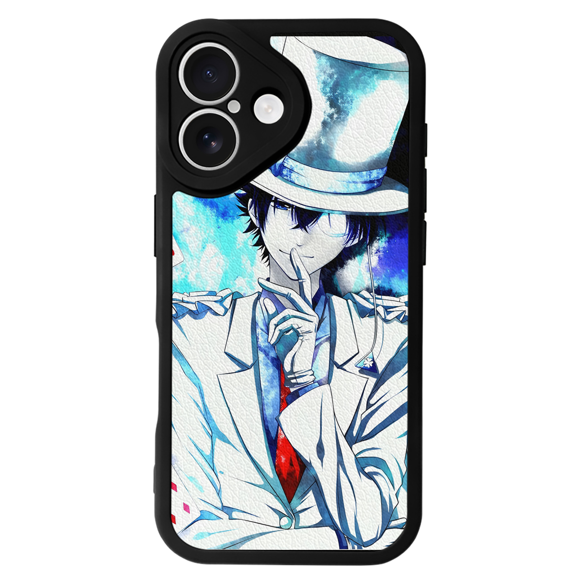 （画像用） 名探偵コナン Detective Conan 【iPhone 16シリーズ対応】シリコンスマホケース（レザー調） 材質：シリコン